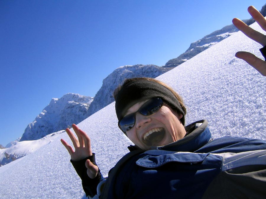 Hubert Denkmair im Schnee